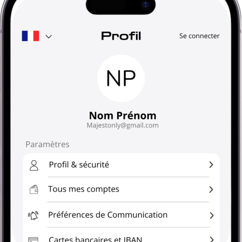 Interface Profil majordome majest